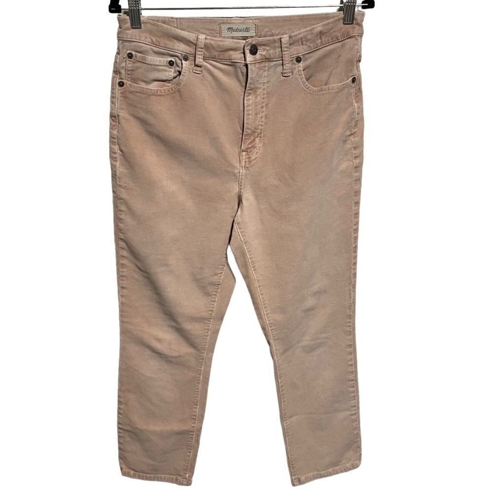 Madewell- Women’s Light Pink Corduroy The High Rise Slim Boy Jean, Size 29